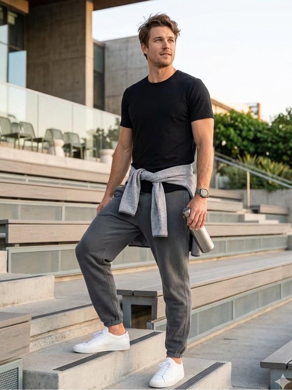Agolde x RSVP collection garment dye black wash drawstring cotton sweatpants M
